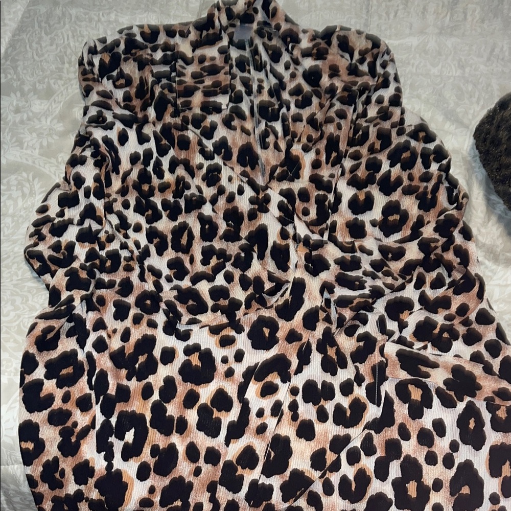 Leopard Print Wrap Dress